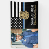 Politie Academie Graduation Party Flag Foto Spandoek (Verticaal)