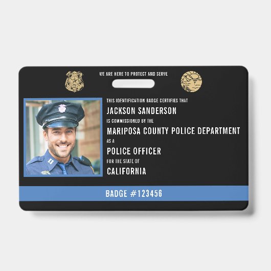 politie-afdeling wetshandhaving ID Badge (Voorzijde)