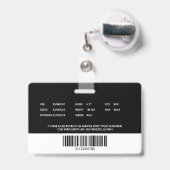 politie-afdeling wetshandhaving ID Badge (Achterkant met uittrekbare clip)