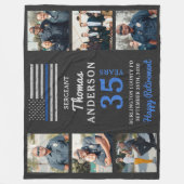 Politie Aflossing 6 Fotowetshandhavingsfunctionari Fleece Deken (Voorkant)