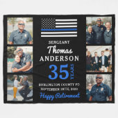 Politie Aflossing Aangepast 6 Fotowet Handhaving Fleece Deken (Voorkant (Horizontaal))