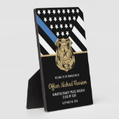 Politie afstudeerfeest Thin Blue Line Welkom Fotoplaat (Zijkant)