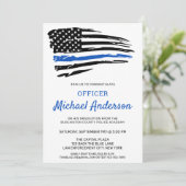 Politie Afstuderen Academie Thin Blue Line Party Kaart (Staand voorkant)