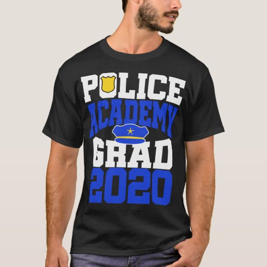 Politie Afstuderen Academy 2020 Nieuwe Cop Officer T-shirt (Voorkant)