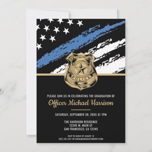 Politie Afstuderen Blauwe Lijn Vlaggenwet Handhavi Kaart (Voorkant)