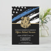 Politie Afstuderen Blauwe Lijn Vlaggenwet Handhavi Kaart (Staand voorkant)