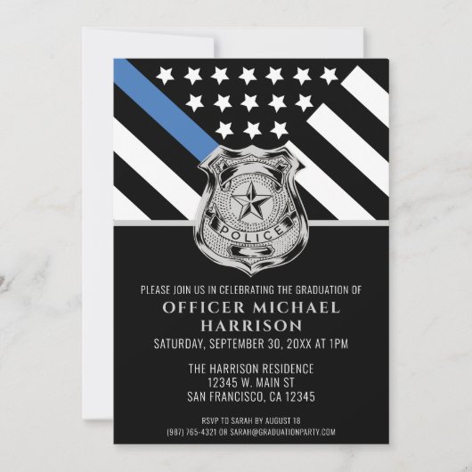 Politie Afstuderen Blauwe Lijn Vlaggenwet Handhavi Kaart (Voorkant)