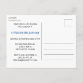 Politie Afstuderen Blauwe Lijn Vlaggenwet Handhavi Uitnodiging Briefkaart (Achterkant)