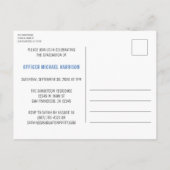 Politie Afstuderen Blauwe Lijn Vlaggenwet Handhavi Uitnodiging Briefkaart (Achterkant)