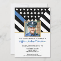 Politie Afstuderen Blue Line Law Enforcement Foto