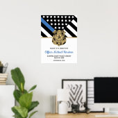 Politie Afstuderen Dunne Blauwe Lijn Handhaving Poster (Thuiskantoor)