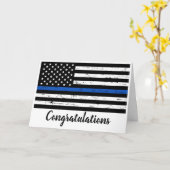 Politie Afstuderen Handhaving in blauwe lijn Kaart (Gele Bloem)