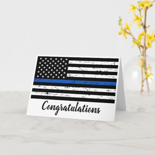 Politie Afstuderen Handhaving in blauwe lijn Kaart (Gele Bloem)