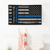 Politie Afstuderen Handhaving in blauwe lijn Spandoek (Insitu)