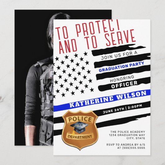 Politie-Afstuderen Kaart (Voorkant / Achterkant)