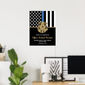 Politie Afstuderen Partij Wetshandhaving Academie Poster (Thuiskantoor)