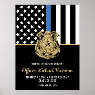 Politie Afstuderen Partij Wetshandhaving Academie Poster