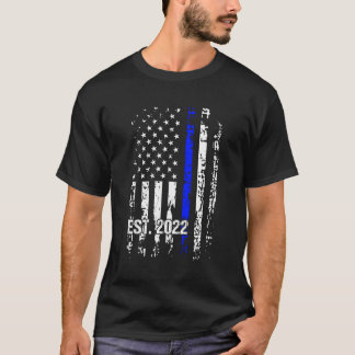 Politie Afstuderen Shirt Terug Print USA Politie A