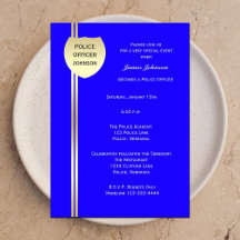 Politie Afstuderen Uitnodigingen Politie Badge