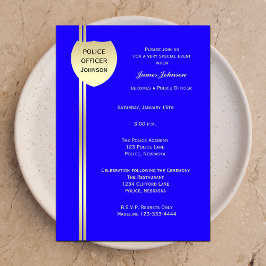 Politie Afstuderen Uitnodigingen Politie Badge