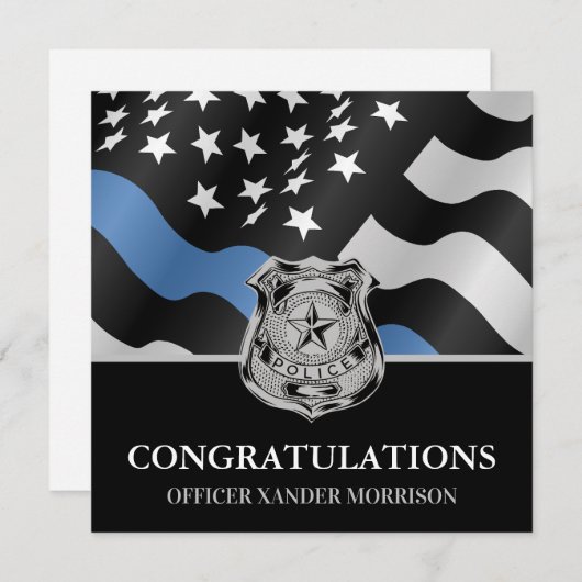 Politie Afstuderen Wetshandhaving Blauwe lijn (Voorkant / Achterkant)