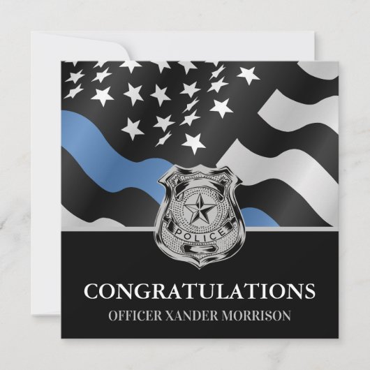 Politie Afstuderen Wetshandhaving Blauwe lijn (Voorkant)