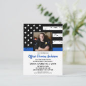 Politie Afstuderen Wetshandhaving Foto Uitnodiging (Staand voorkant)