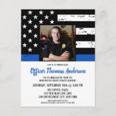 Politie Afstuderen Wetshandhaving Foto Uitnodiging (Voorkant)