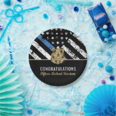 Politie Afstuderen Wetshandhavingsambtenaar Partij Papieren Bordje (Feest)