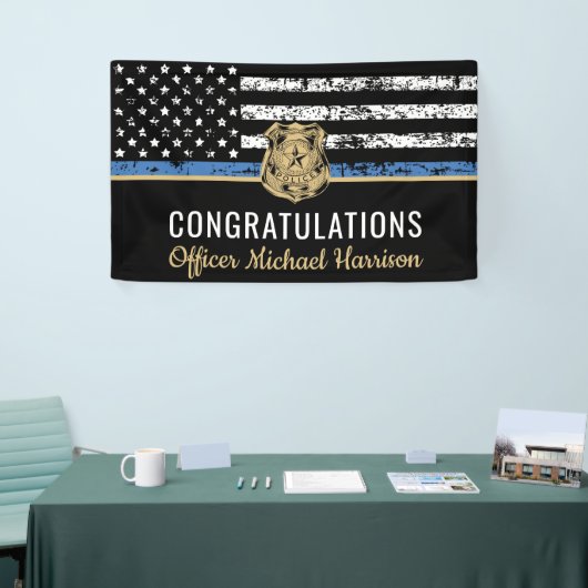 Politie Afstuderen Wetshandhavingsambtenaar Partij Spandoek (Beurs)