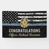 Politie Afstuderen Wetshandhavingsambtenaar Partij Spandoek (Horizontaal)