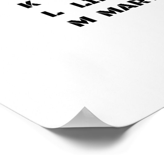 Politie-alfabet van Adam tot Zebra Poster (Hoek)