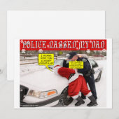 Politie arresteerde mijn vader feestdagenkaart (Voorkant / Achterkant)