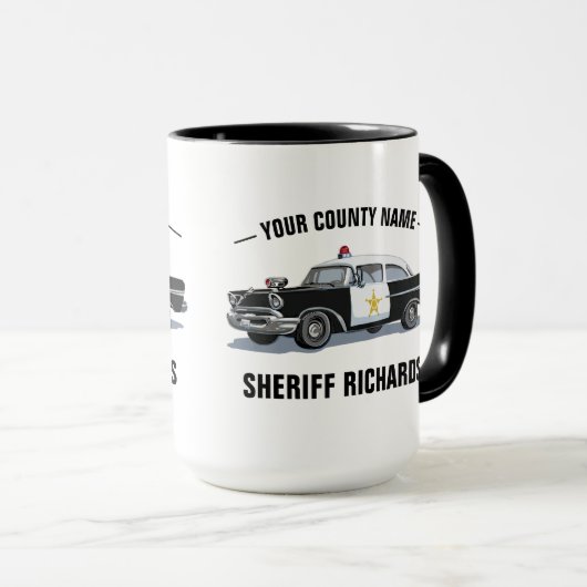 politie auto aangepaste naam mok (Voorkant rechts)