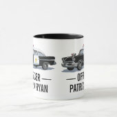  politie auto Monogram Naam Mok (Midden)