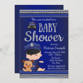Politie Baby Douche Uitnodigingen (Voorkant / Achterkant)