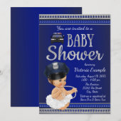 Politie Baby Douche Uitnodigingen Meisje Politie (Voorkant / Achterkant)