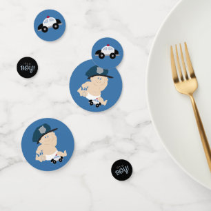Politie Baby shower Baby Cop Baby shower Confetti