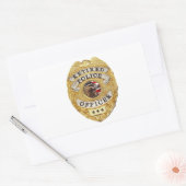 Politie_Badge_Gepensioneerd Rechthoekige Sticker (Envelop)