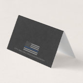 Politie bedankt Thin Blue Line Law Enforcement Visitekaartje (Achterkant)