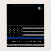 Politie bedankt wetshandhaving voor blauwe lijn visitekaartje (Buitenkant ongevouwen)