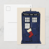 Politie belt met kerstbox feestdagenkaart (Voorkant / Achterkant)