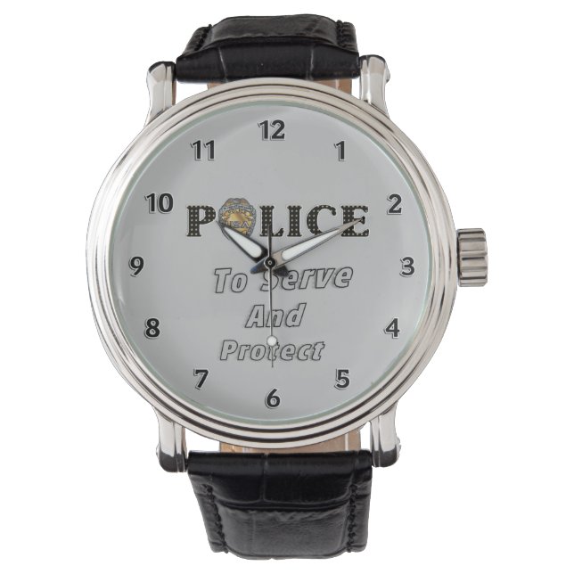 Politie Beschermen en dienen Horloge (Voorkant)