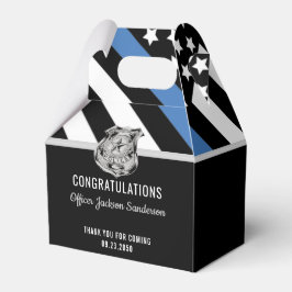 Politie Blauw Lijn Vlag Felicitaties Pensioen Bedankdoosjes