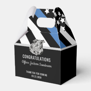 Politie Blauwe Lijn Vlag Felicitaties Pensioen Bedankdoosjes