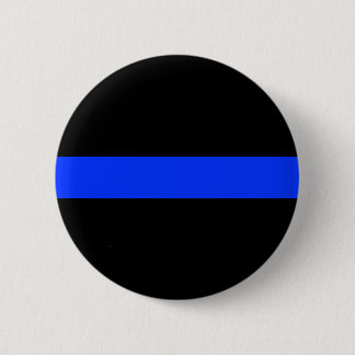 Politie Blue Thin Line Button. Ronde Button 5,7 Cm
