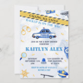 Politie Boy Baby shower Party Kaart (Voorkant)