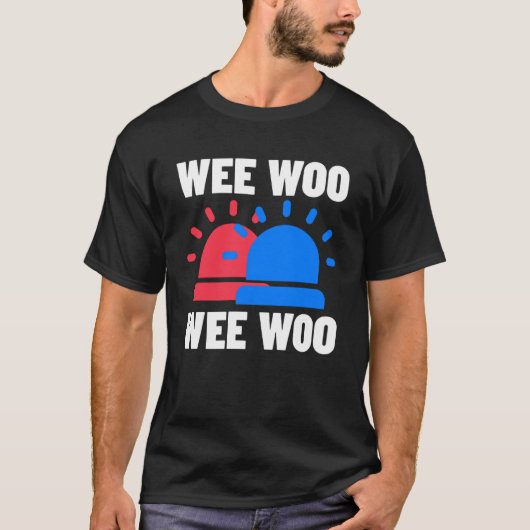 Politie Brandweer & Ambulance Wee Woo Wee Woo T-shirt (Voorkant)