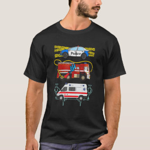 Politie brandweerauto vrachtwagen: eerste reactie t-shirt