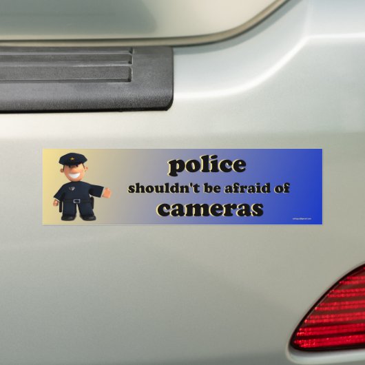 politie bumpersticker (Op auto)